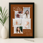 Personalized Birthday Collage Frame with Quote – Photo Wall Decor Gift | Love Craft Gifts