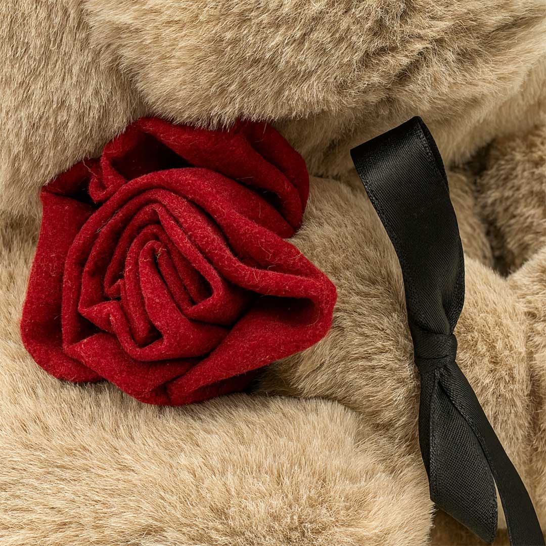 Hug-Me Rose Teddy Plush (2 Colors) | Love Craft Gifts