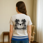Summer Vibes Graphic T-Shirt – Tropical Beach Print Tee | Love Craft Gifts