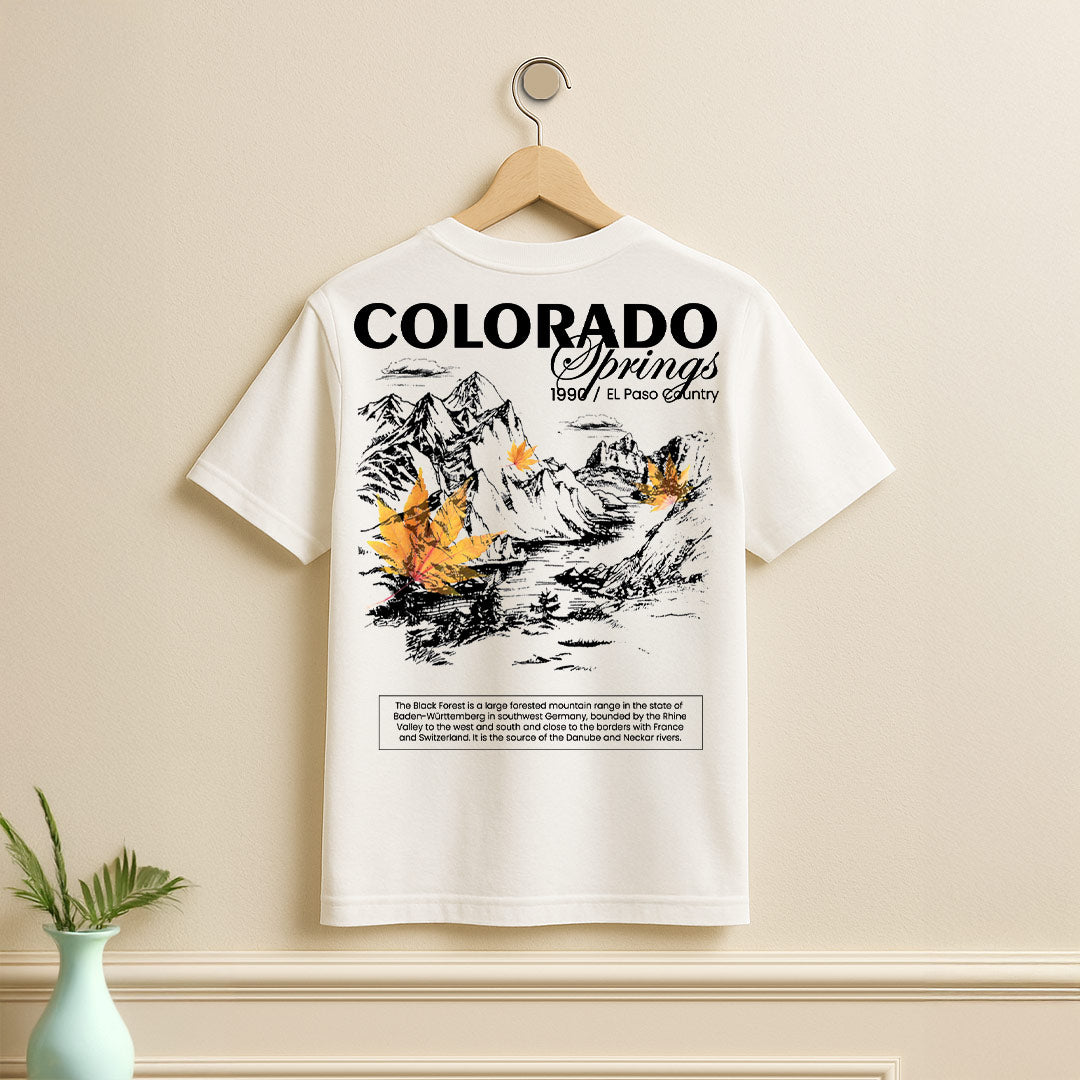 Colorado Springs Graphic T-Shirt – Nature-Inspired Back Print Tee | Love Craft Gifts