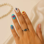 Hand-Painted Colorful Nail Art Set – Quirky Love Theme | Love Craft Gifts