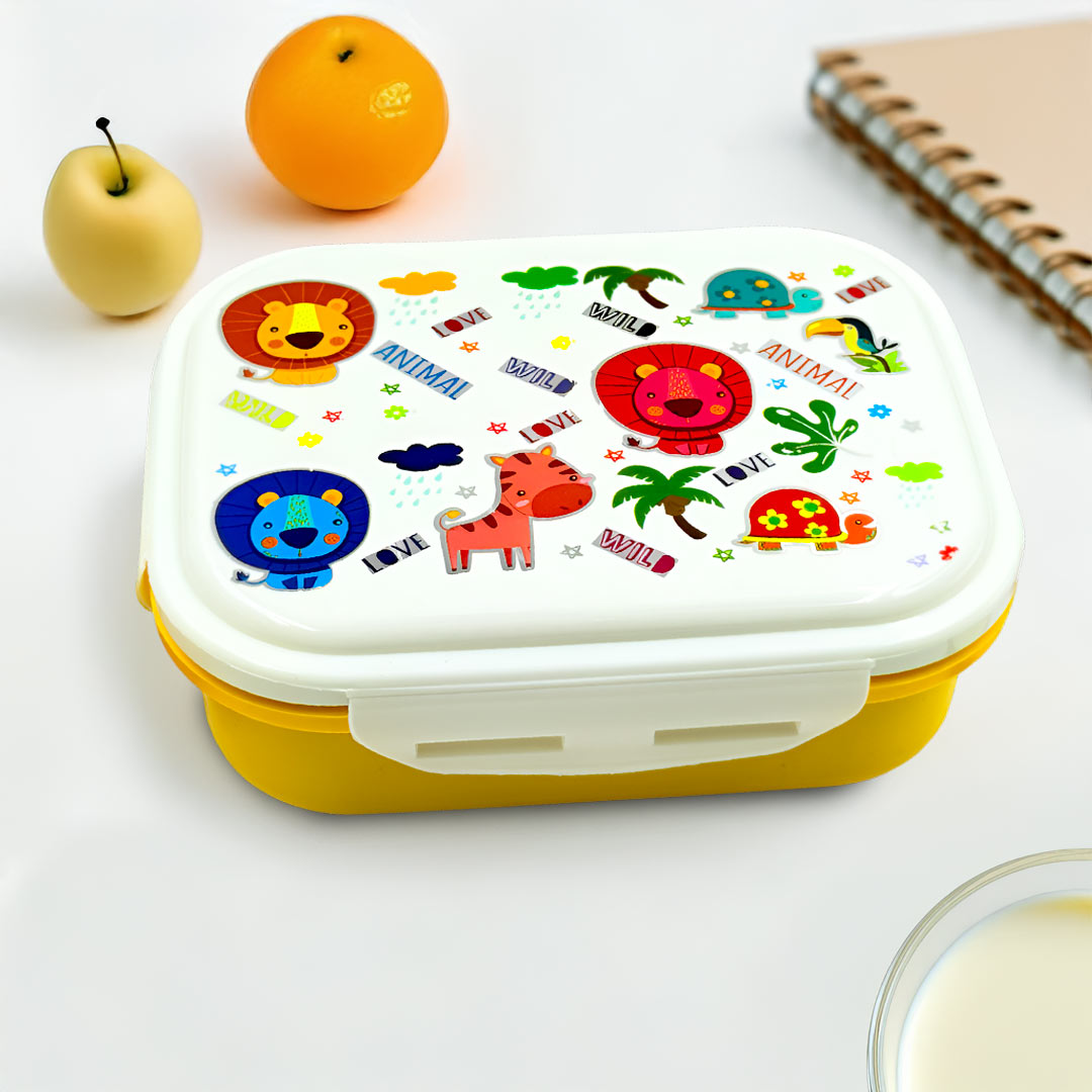 Tiffin Box With Custom Name & Cartoon Design