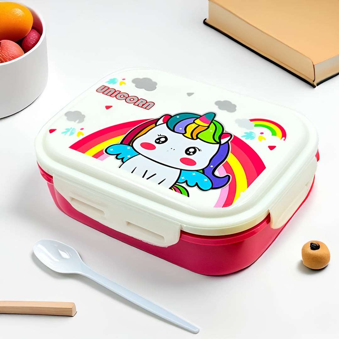 Tiffin Box With Custom Name & Cartoon Design