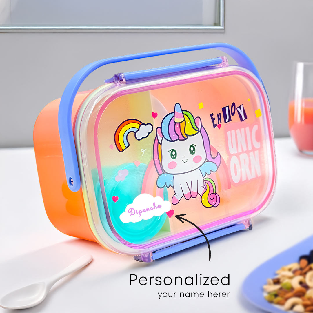 Customized Big Lunch Box with Unicorn/Dragon Design