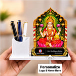 Corporate Diwali Gift for Employees | Custom Logo & Name Goddess Lakshmi Pen Stand