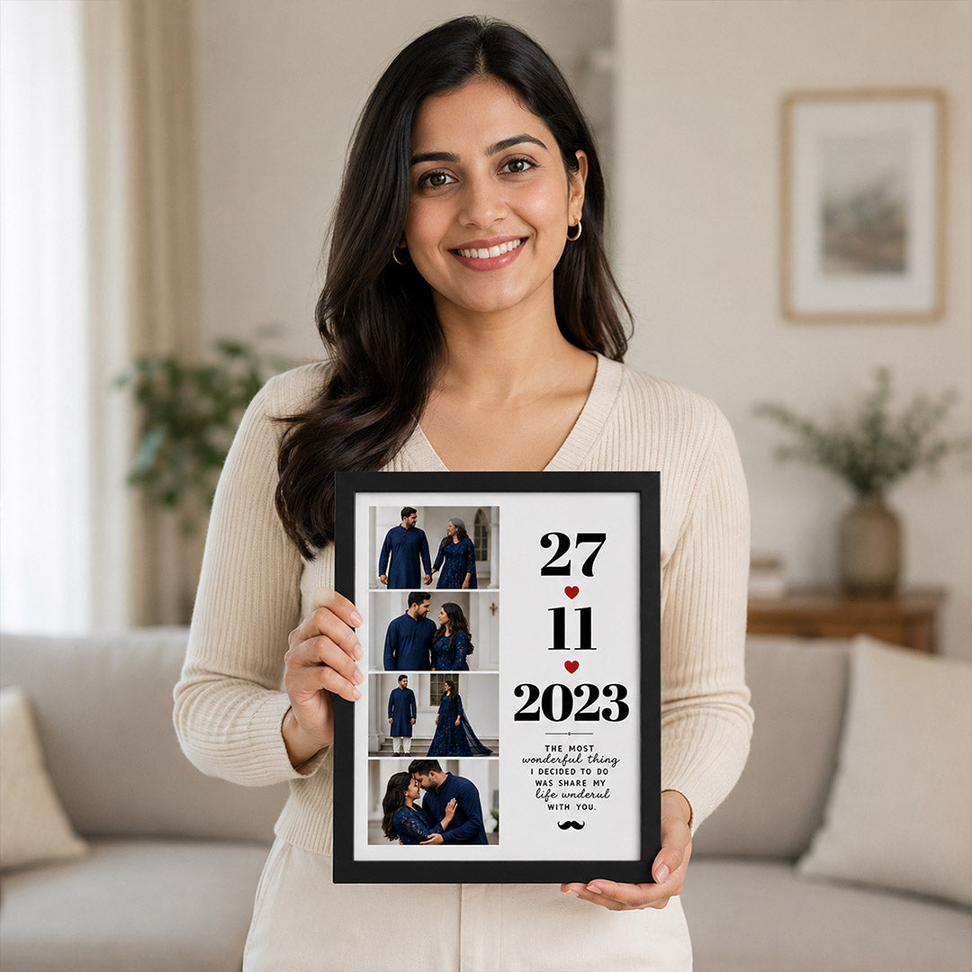 Couple Memory Frame with Special Date 12x18″ | Love Craft Gifts™