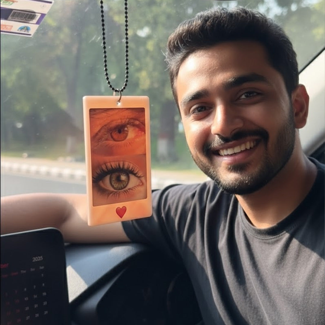 Couple Eye Car Hanger (2×3" – Custom Eye Photo)| Love Craft Gifts