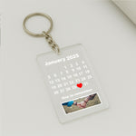 Custom Calendar Photo Keychain – Personalized Date Gift with Picture | Love Craft Gifts