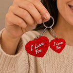 I Love You Heart Couple Keychain Set – Romantic Love Heart Keyring Gift for Couples & Valentine’s Day (Standard Gift Size) | Love Craft Gifts™