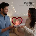 Personalized Warm Light Heart Couple Frame – 7×8.5"