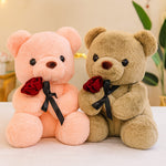 Hug-Me Rose Teddy Plush (2 Colors) | Love Craft Gifts