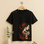 Japanese Geisha Floral Art T-Shirt – Elegant & Bold Graphic Tee | love Craft Gifts