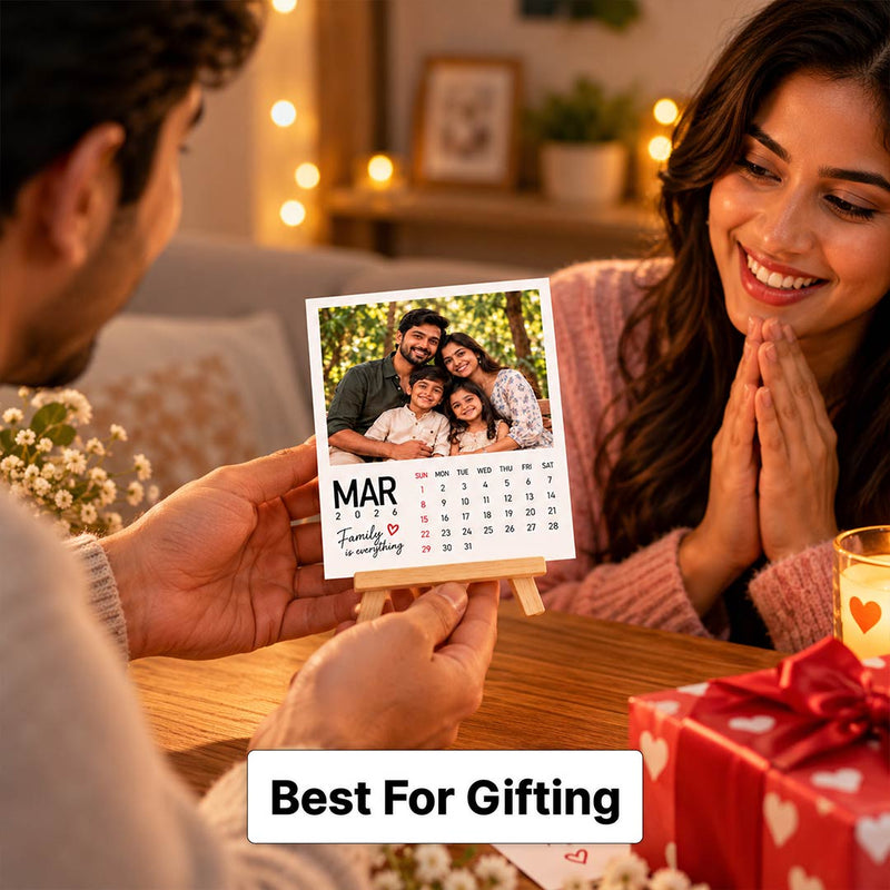 Custom 12-Month Paper Photo Calendar Cards 3x4" | Memory Gift | Love Craft Gifts™