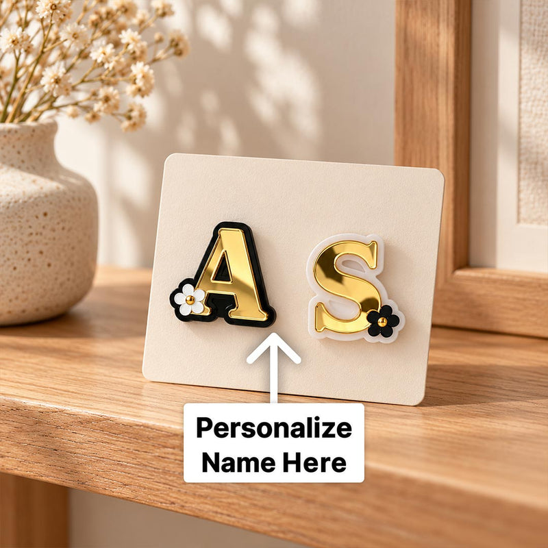 Custom Alphabet Letter Charm 2x2" in Two Material Options | Love Craft Gifts™
