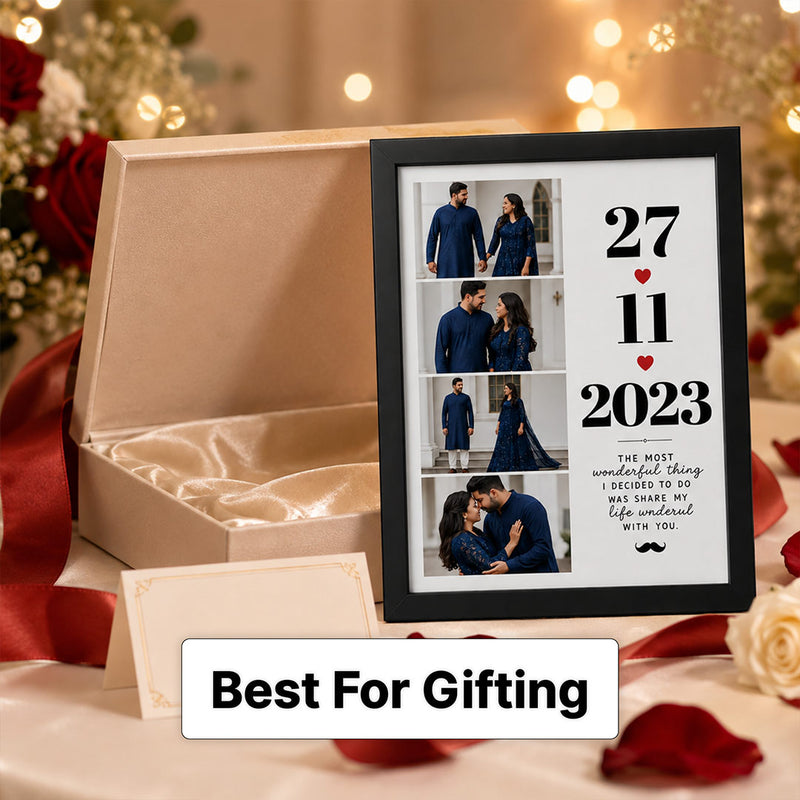 Custom Anniversary Photo Frame with Date | Love Craft Gifts™