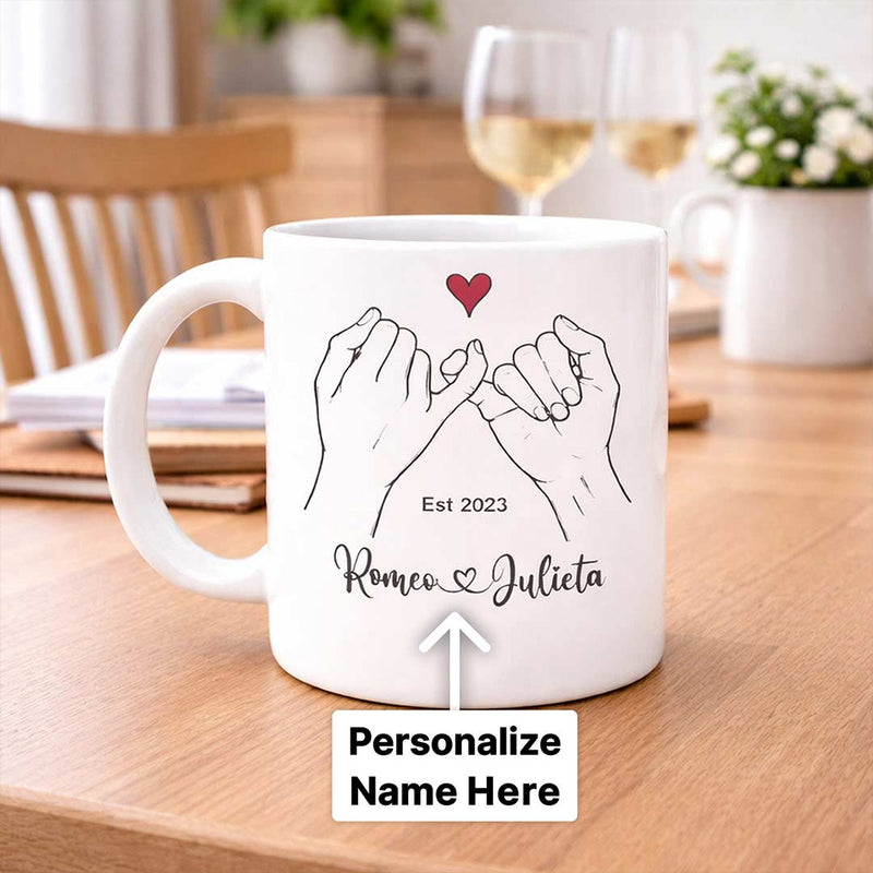 Custom Couple Names & Year Mug 250ml | Romantic Ceramic Gift | Love Craft Gifts™
