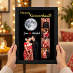 Custom Couple Photo Collage Frame for Karwa Chauth | Love Craft Gifts™