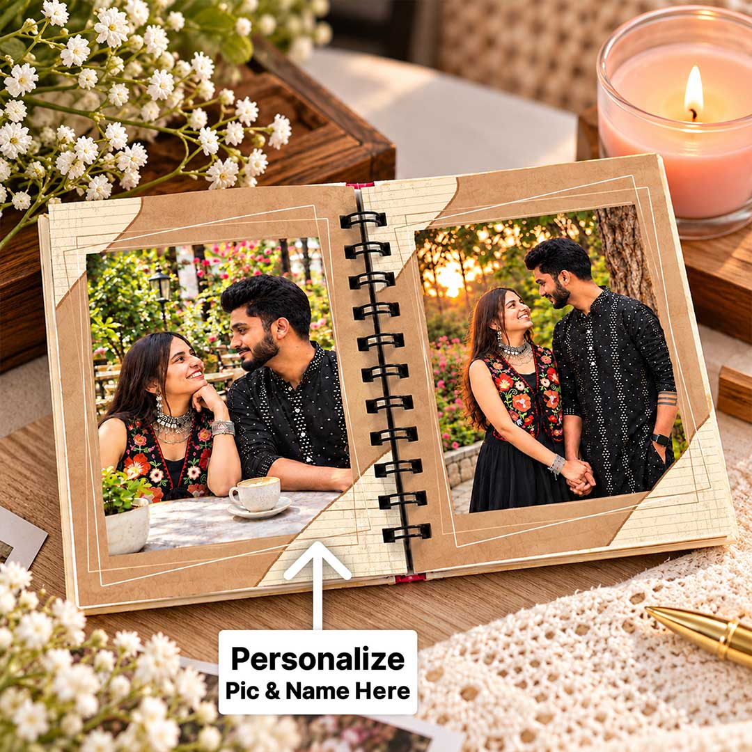 Custom Couple Pictures & Names Memory Book | Love Craft Gifts™