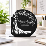 Custom Couple Silhouette Stand with Floral Design | Love Craft Gifts™