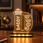 Custom Daddy Name Lamp 6x7″ | Personalized Father Gift | Love Craft Gifts™
