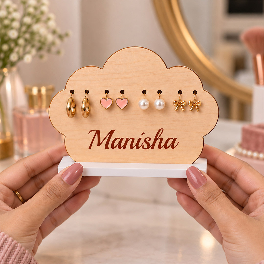 Custom Earring Holder for Dressing Table | Love Craft Gifts™
