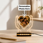 Custom Family Photo Night Lamp 6x8" | Personalized LED Acrylic Lamp | Love Craft Gifts™