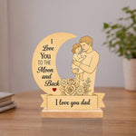 Custom Father's Day Wooden LED Lamp | Personalized Wooden Decor | Love Craft Gifts™