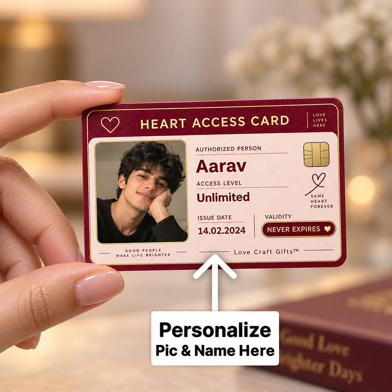 Custom Heart Access Photo Card for Boyfriend Girlfriend | Love Craft Gifts™