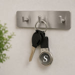 Custom Leather Keyring with Initial | Personalized Metal Keychain Gift | Love Craft Gifts™