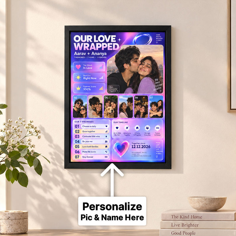 Custom Love Wrapped Photo Frame for Couples | Love Craft Gifts™