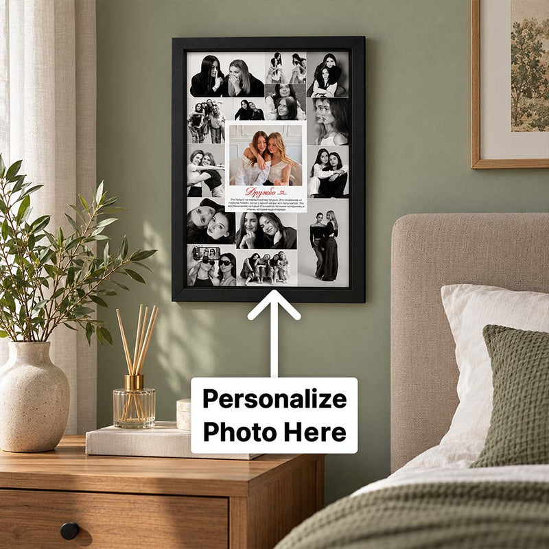 Custom Multi-Photo Friendship Frame | Personalized Best Friend Collage | Love Craft Gifts™