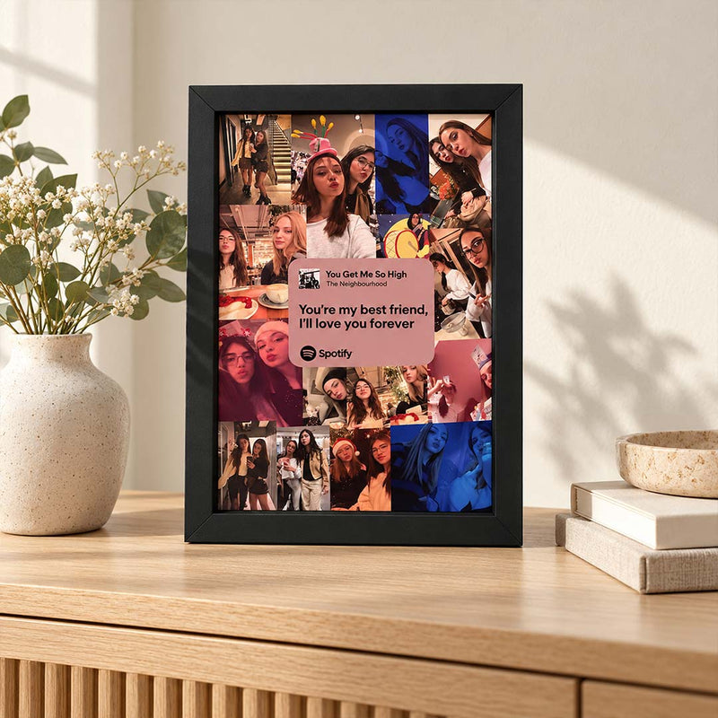 Custom Multi-Photo Friendship Frame | Personalized Best Friend Photo Collage | Love Craft Gifts™