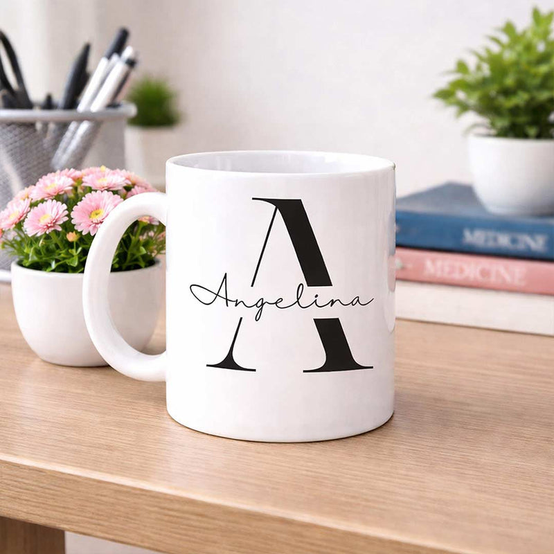Custom Name Initial Mug 250ml | Birthday Gift for Men & Women | Love Craft Gifts™