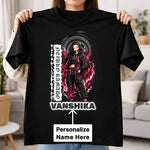 Personalized Nezuko Anime Name T-Shirt for Women – Custom Printed Black Tee | Love Craft Gifts