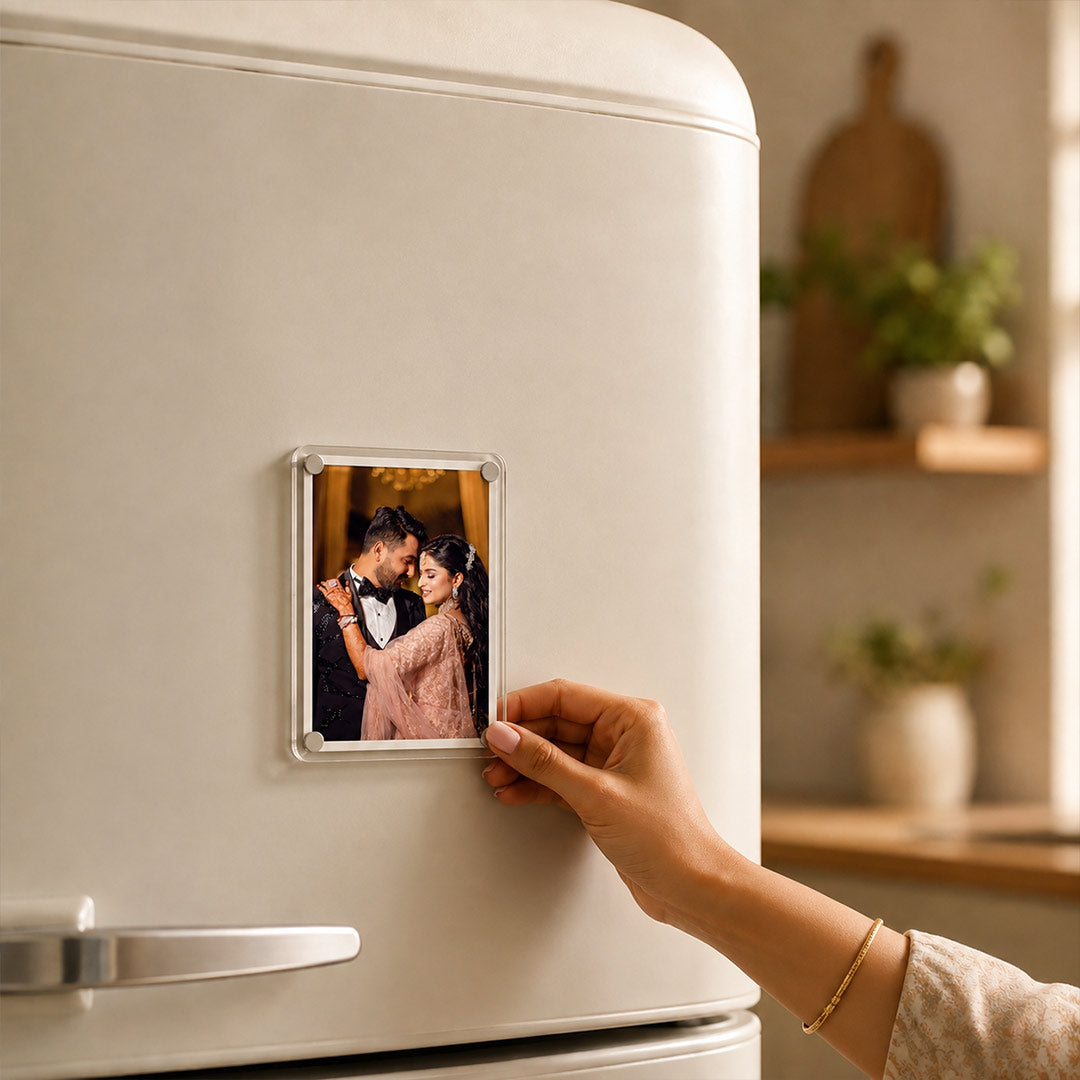 Custom Photo Acrylic Magnetic Frame Personalized Wedding Couple Gift | Love Craft Gifts™
