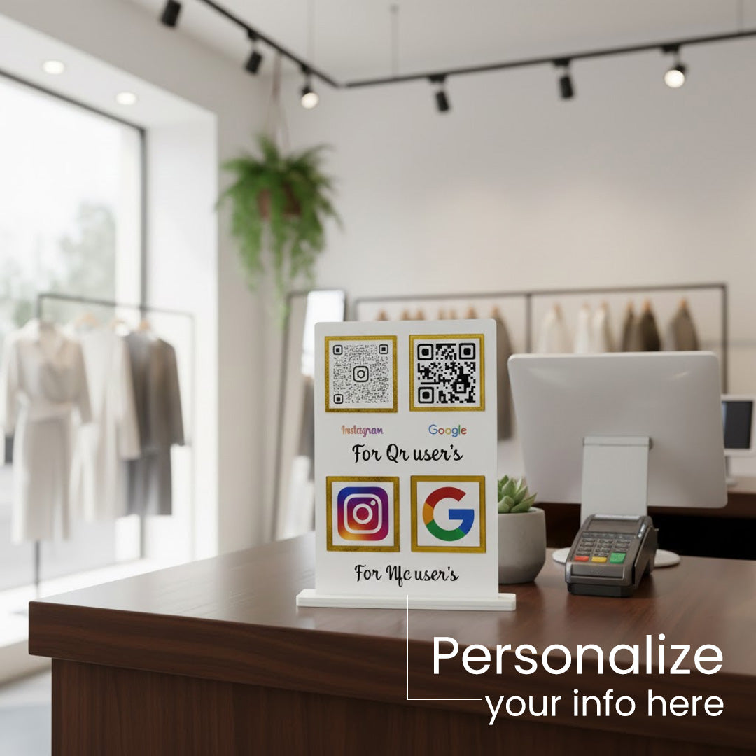 Custom QR Code & NFC Tap Board for Shops – Love Craft Gifts