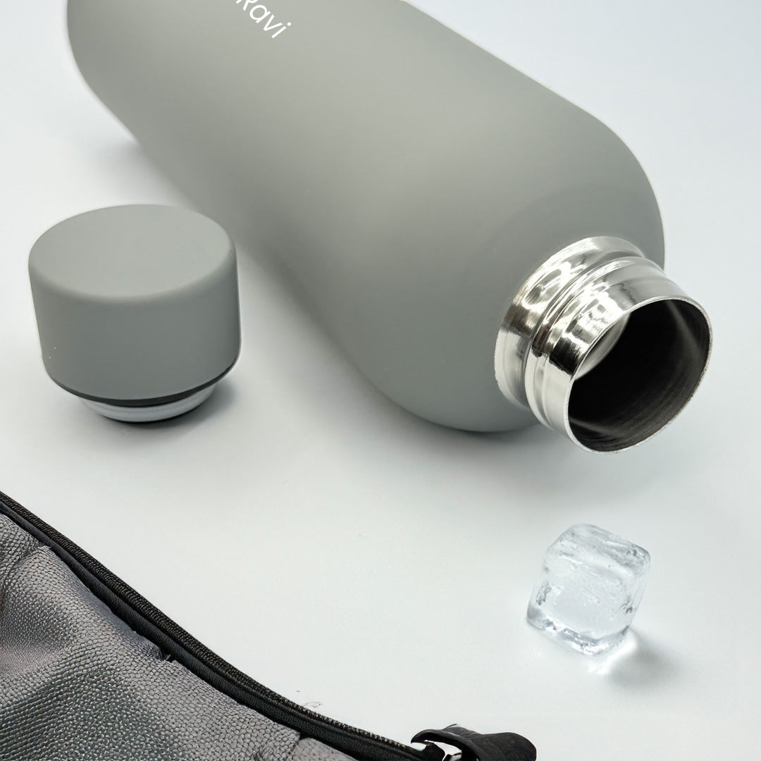 Custom Water Bottle -Grey| Love Craft Gifts