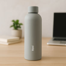 Custom Grey Matte Stainless Steel Water Bottle – 500ml