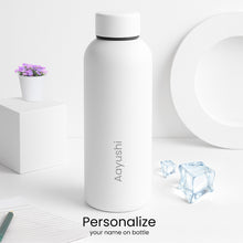 Custom White Matte Stainless Steel Water Bottle – 500ml