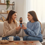 Personalized Illustrated Art Table Stand – 3×9" Custom Character Design | Love Craft Gifts