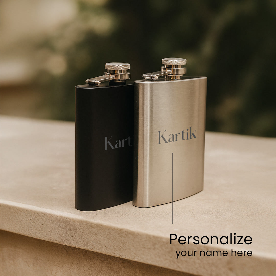  Personalized Stainless Steel Hip Flask | Love Craft Gifts