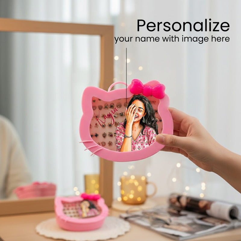 Personalized Kitty Ring Box with Name & Cartoon Illustration | Love Craft Gifts