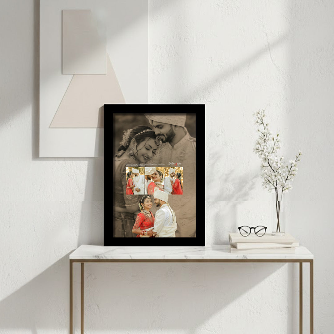 Personalized Wedding Photo Frame – Custom Couple Wall Art | Love Craft Gifts