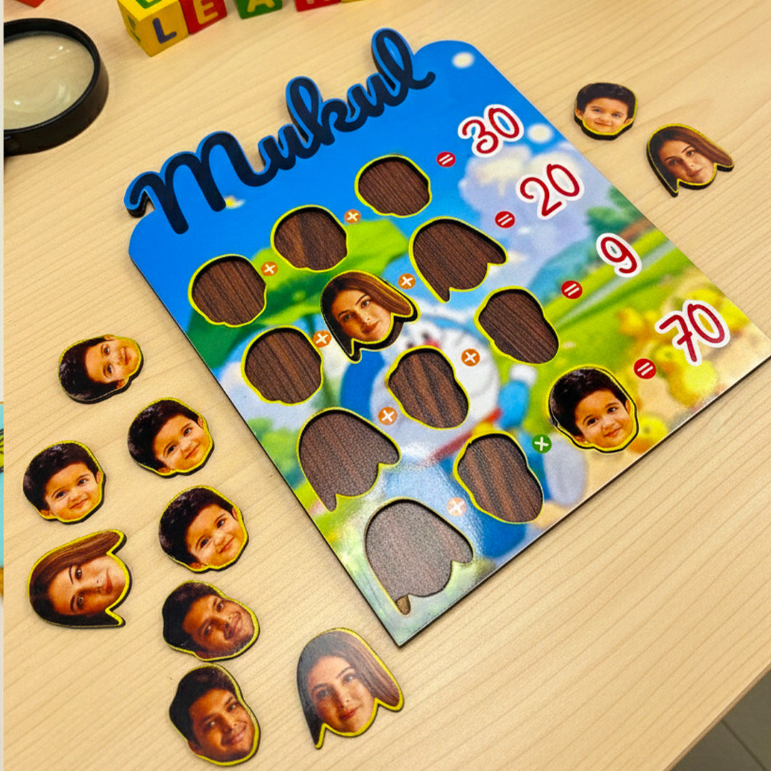 My Maths World – Personalized Kids Maths Learning Board (10×10″) | Love Craft Gifts