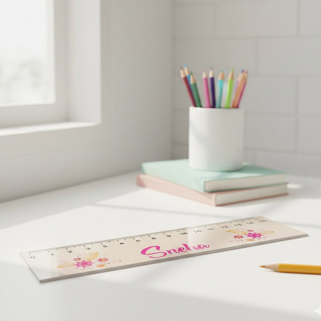 Personalized Blossom Acrylic Name Scale | 15 cm | Love Craft Gifts