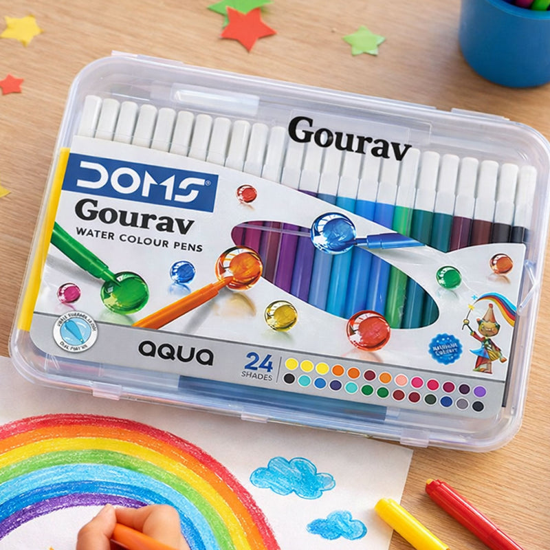 Personalized DOMS Aqua Watercolour Sketch Pen Set – 24 Shades | Love Craft Gifts