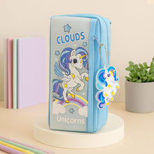 Personalized Unicorn Pencil Pouch – Blue