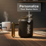 Personalized Name Double Wall Insulated Coffee Mug with Lid – 390 ML | Love Craft Gifts