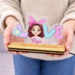 Personalized Cartoon Name LED Lamp for Kids (5×7 Inch) | Love Craft Gifts