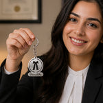 Personalized Advocate Lawyer Metal Keychain with Custom Name – Premium Legal Professional Keyring Gift (Standard Gift Size) | Love Craft Gifts™